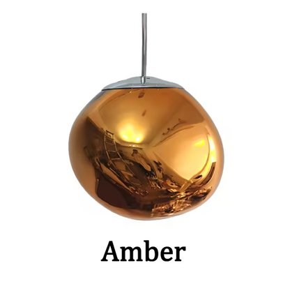 Dynamic Acrylic Pendant Light – Modern Metallic Hanging Lamp | Contemporary Statement Lighting for Dining Spaces
