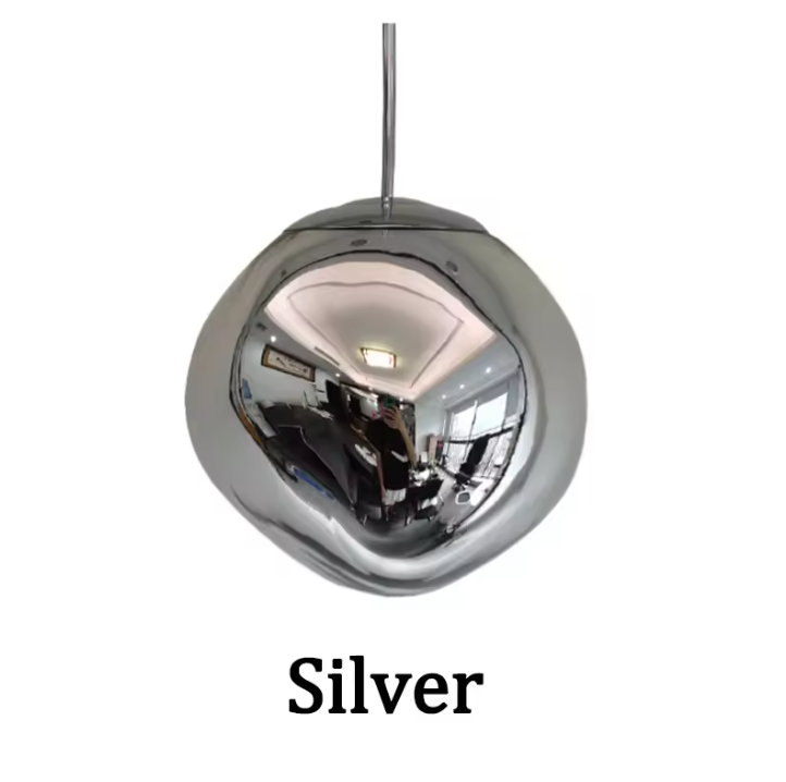 Dynamic Acrylic Pendant Light – Modern Metallic Hanging Lamp | Contemporary Statement Lighting for Dining Spaces