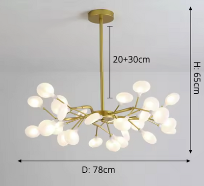 Twig Firefly Chandelier – Modern Sculptural Ceiling Light | Minimalist Ambient Statement Lighting