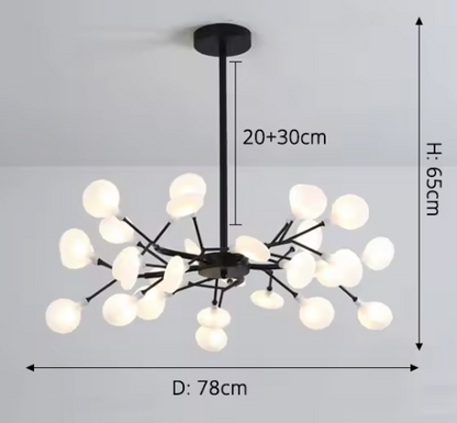 Twig Firefly Chandelier – Modern Sculptural Ceiling Light | Minimalist Ambient Statement Lighting