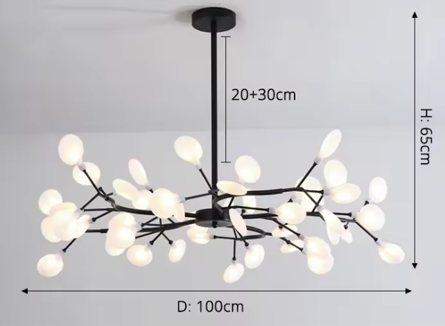 Twig Firefly Chandelier – Modern Sculptural Ceiling Light | Minimalist Ambient Statement Lighting