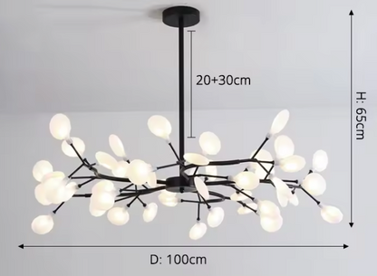 Twig Firefly Chandelier – Modern Sculptural Ceiling Light | Minimalist Ambient Statement Lighting