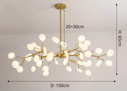 Twig Firefly Chandelier – Modern Sculptural Ceiling Light | Minimalist Ambient Statement Lighting