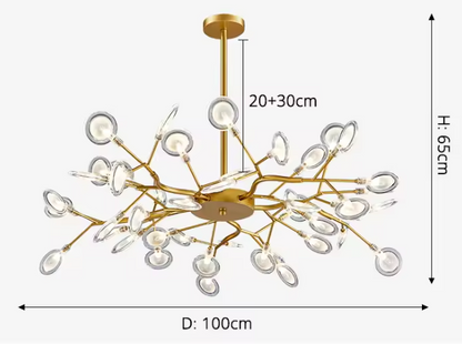 Twig Firefly Chandelier – Modern Sculptural Ceiling Light | Minimalist Ambient Statement Lighting