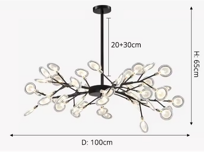 Twig Firefly Chandelier – Modern Sculptural Ceiling Light | Minimalist Ambient Statement Lighting