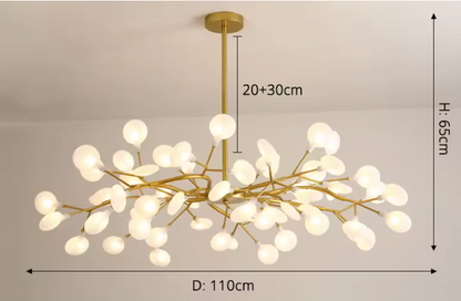 Twig Firefly Chandelier – Modern Sculptural Ceiling Light | Minimalist Ambient Statement Lighting