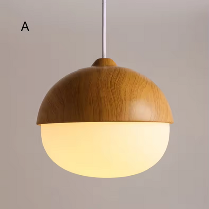 Castanea Pendant Light – Natural Wood-Inspired Hanging Lamp | Elegant Modern Interior Lighting