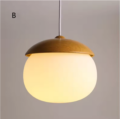 Castanea Pendant Light – Natural Wood-Inspired Hanging Lamp | Elegant Modern Interior Lighting
