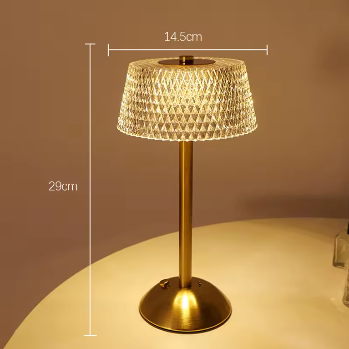 LumaGlow Touch – Rechargeable Glass LED Night Lamp