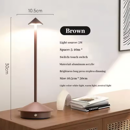 LumaTouch – Rechargeable LED Table Lamp with Stepless Dimming