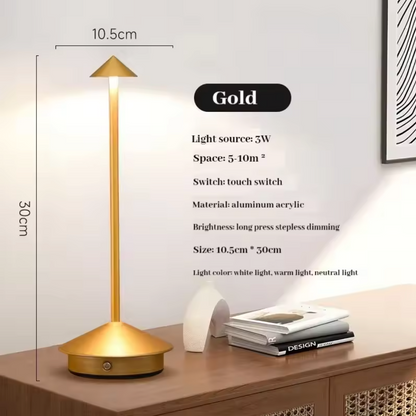 LumaTouch – Rechargeable LED Table Lamp with Stepless Dimming