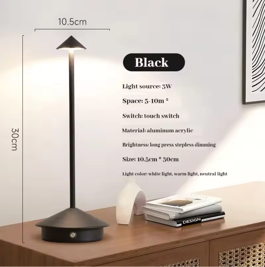 LumaTouch – Rechargeable LED Table Lamp with Stepless Dimming