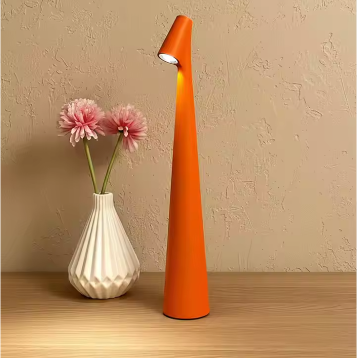 Elegant LED Table Lamp – Sculptural Rechargeable Lighting with Minimalist Design