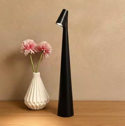 Elegant LED Table Lamp – Sculptural Rechargeable Lighting with Minimalist Design