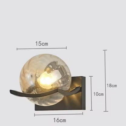 Lunara Glass LED Wall Light – Contemporary Designer Sconce | Modern Ambient Lighting