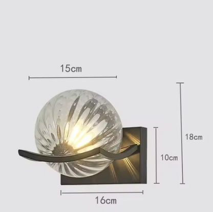 Lunara Glass LED Wall Light – Contemporary Designer Sconce | Modern Ambient Lighting
