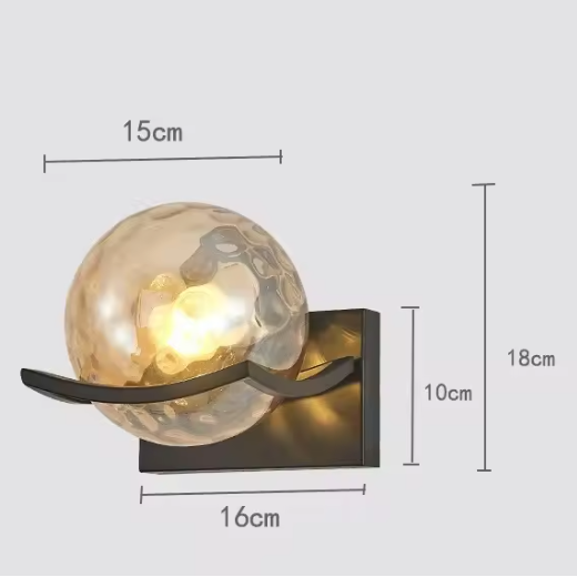 Lunara Glass LED Wall Light – Contemporary Designer Sconce | Modern Ambient Lighting
