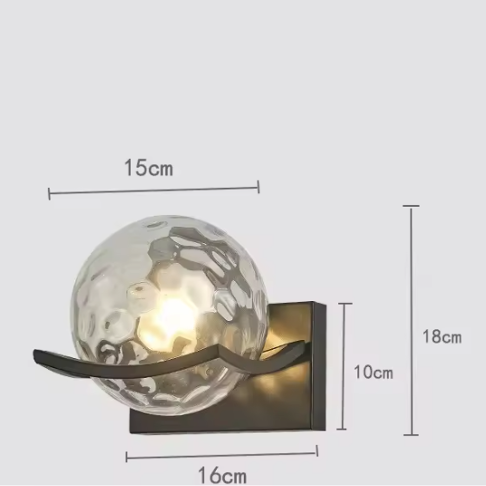 Lunara Glass LED Wall Light – Contemporary Designer Sconce | Modern Ambient Lighting