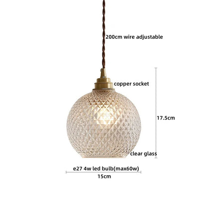 Verra Copper Pendant Light – Modern Glass Ceiling Lamp | Contemporary Ambient Lighting | Refined Interior Elegance