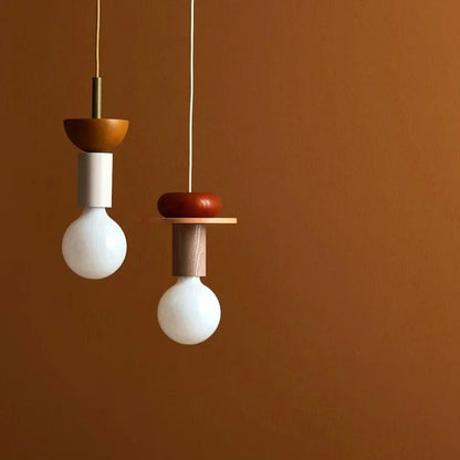 Halden Wood Pendant Light – Nordic LED Hanging Lamp | Minimalist Wooden Ceiling Light for Contemporary Interiors