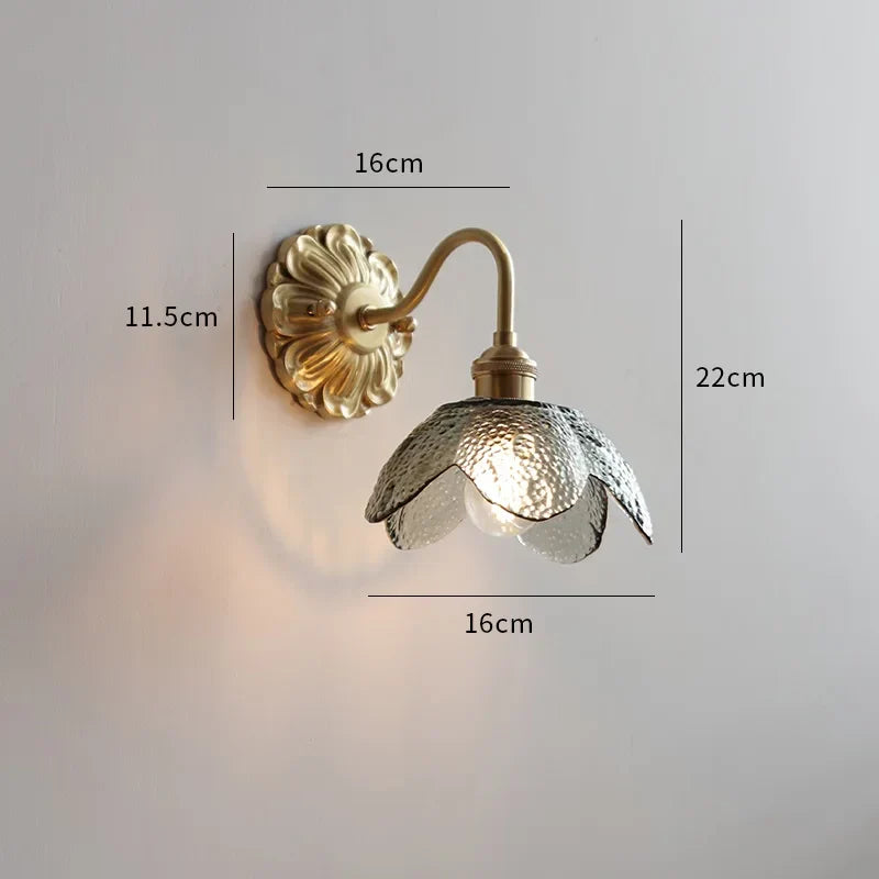 Frosted Glass LED Wall Light with Copper Finish – Modern Luxury Wall Sconce | Elegant Ambient Lighting