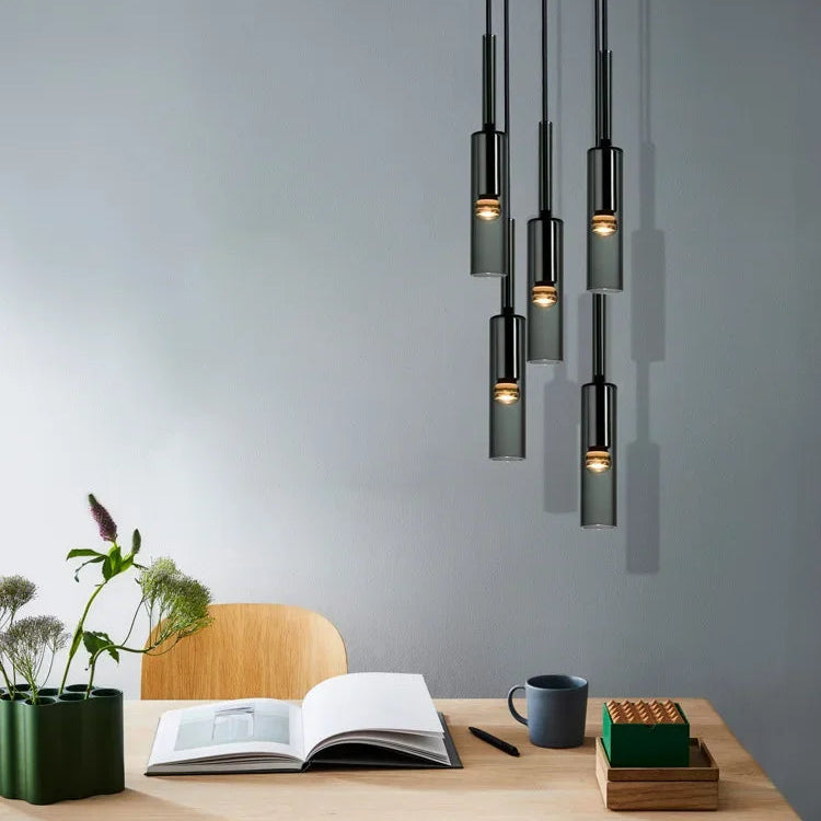 Obsidian Orb Pendant Light – Minimalist Glass Ceiling Lamp | Nordic LED Hanging Light for Contemporary Interiors