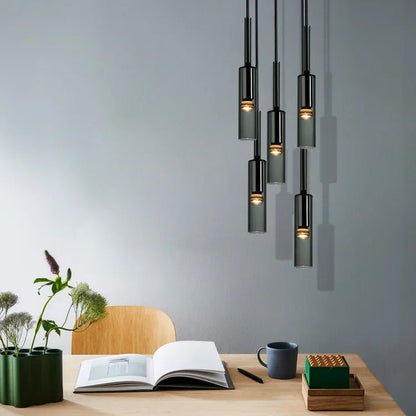 Obsidian Orb Pendant Light – Minimalist Glass Ceiling Lamp | Nordic LED Hanging Light for Contemporary Interiors