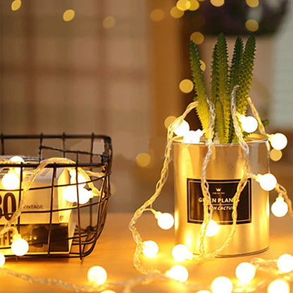 LumiOrb Globe String Lights – 10M LED Fairy Lights | USB & Battery Powered Decorative Lighting