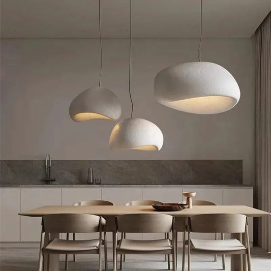 WabiGlow – Moderne LED Pendelleuchte im Wabi-Sabi-Stil für Wohnzimmer, Schlafzimmer & Esszimmer-Leuchtezauber