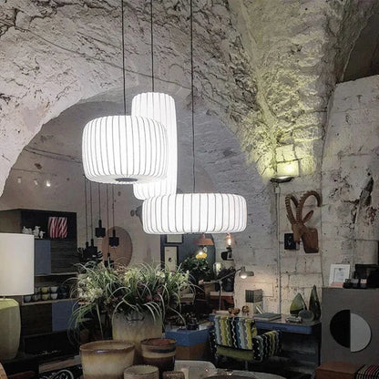 Serenea Silk Pendant Light – Wabi-Sabi Hanging Lamp | Japanese Nordic Ceiling Light for Elegant Interiors