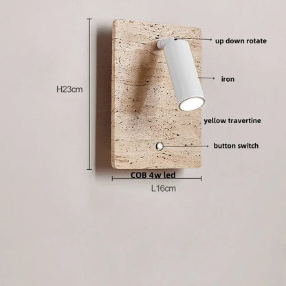 Cavora Stone Wall Light – Scandinavian Glass & Natural Stone Sconce | Up & Down Ambient Lighting | Contemporary Interior Design