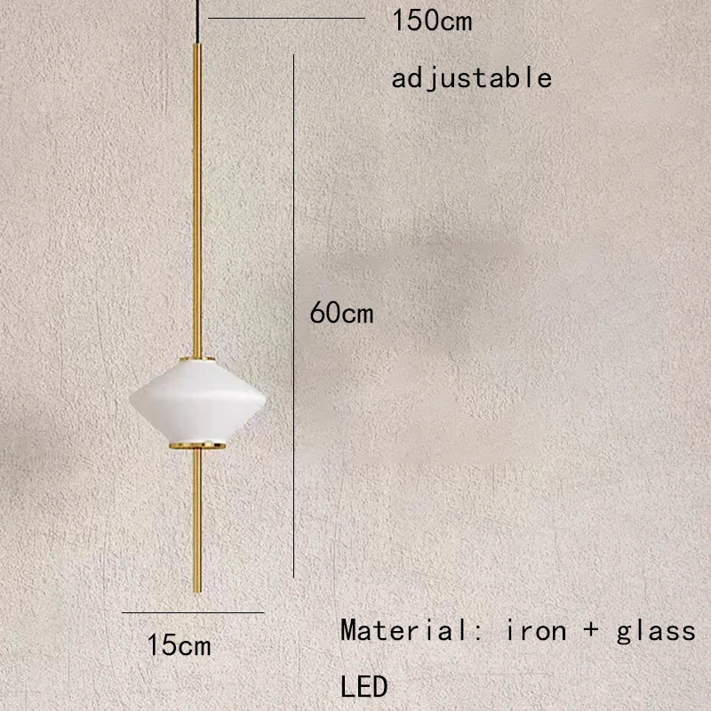 Modern White Glass Pendant Light – Adjustable LED Hanging Ceiling Fixture | Contemporary Globe Chandelier | Elegant Home Lighting