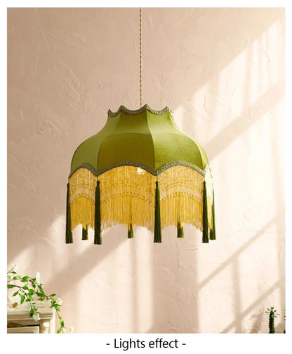 Versailles Tassel Pendant Light – French Vintage Chandelier | Luxury Fabric Ceiling Lamp | Timeless Interior Elegance
