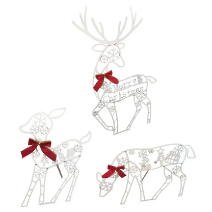 LumiRein LED Reindeer Family – Illuminated Metal Christmas Decoration | Indoor & Outdoor Holiday Display