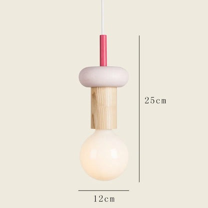 Halden Wood Pendant Light – Nordic LED Hanging Lamp | Minimalist Wooden Ceiling Light for Contemporary Interiors