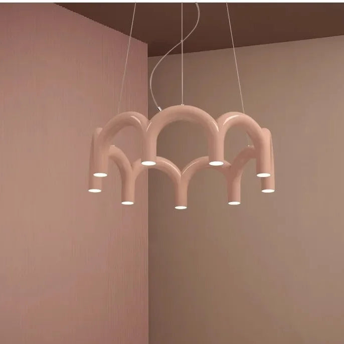 Sculptural U-Shaped LED Ceiling Light – Modern Designer Chandelier | Luxury Architectural Lighting