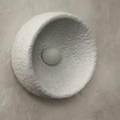 Wabi-Sabi Resin Wall Light – Retro Japanese LED Wall Sconce | Warm Minimalist Ambient Lighting