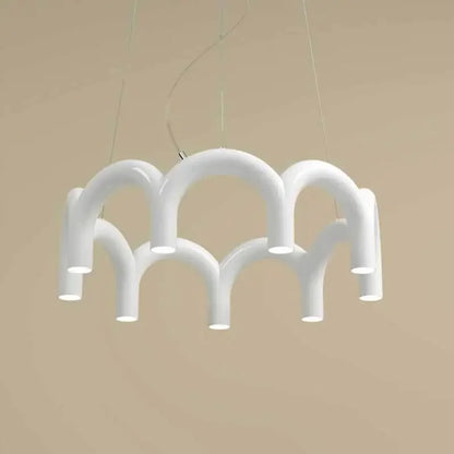Sculptural U-Shaped LED Ceiling Light – Modern Designer Chandelier | Luxury Architectural Lighting
