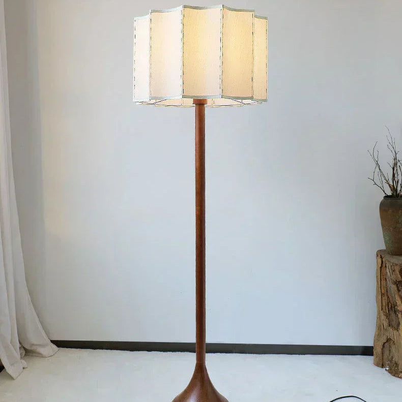 HikariWood Floor Lamp – Wabi-Sabi Wooden Standing Light | Japandi Ambient LED Lighting for Modern Interiors