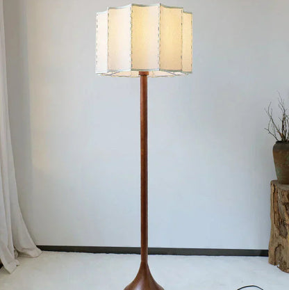 HikariWood Floor Lamp – Wabi-Sabi Wooden Standing Light | Japandi Ambient LED Lighting for Modern Interiors