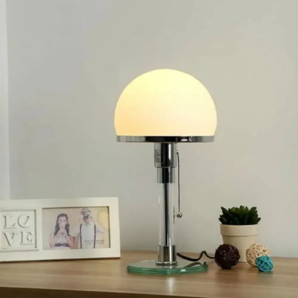 Luméhaus Table Lamp – Nordic Glass & Chrome Designer Lamp | Modern Ambient Lighting for Elegant Interiors