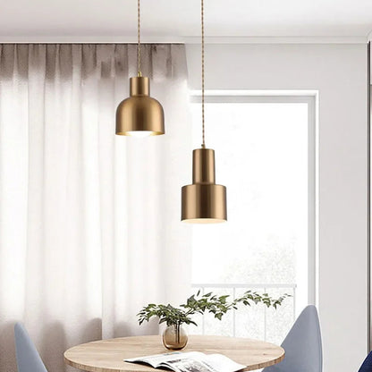 Gold Nordic Pendant Light – Modern LED Hanging Lamp | Scandinavian Luxury Interior Lighting