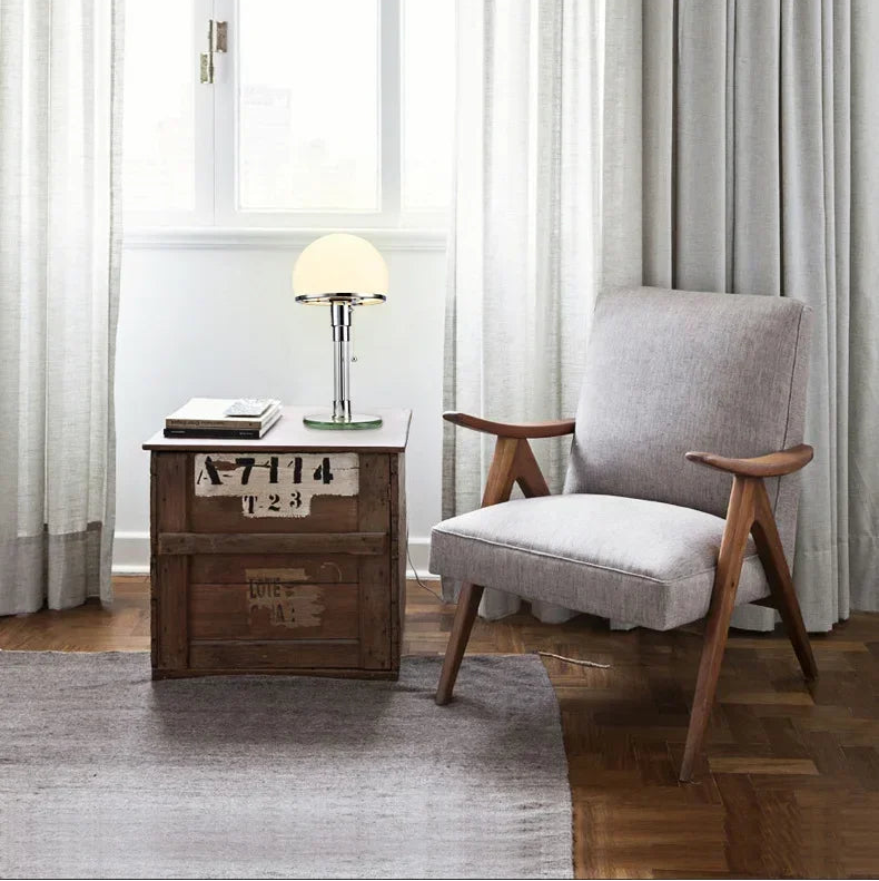 Luméhaus Table Lamp – Nordic Glass & Chrome Designer Lamp | Modern Ambient Lighting for Elegant Interiors
