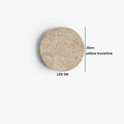 Travertine Stone LED Wall Light – Modern Luxury Wall Sconce | Warm Ambient Interior Lighting