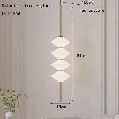 Modern White Glass Pendant Light – Adjustable LED Hanging Ceiling Fixture | Contemporary Globe Chandelier | Elegant Home Lighting
