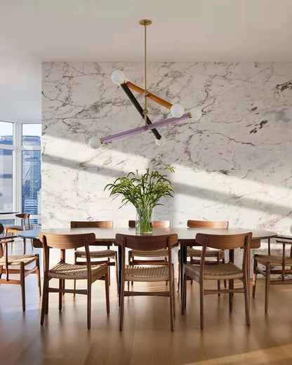 ArtGlow Modern Colorful Chandelier – Art Deco Glass & Acrylic Pendant Light for Contemporary Interiors