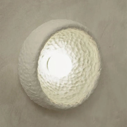Wabi-Sabi Resin Wall Light – Retro Japanese LED Wall Sconce | Warm Minimalist Ambient Lighting