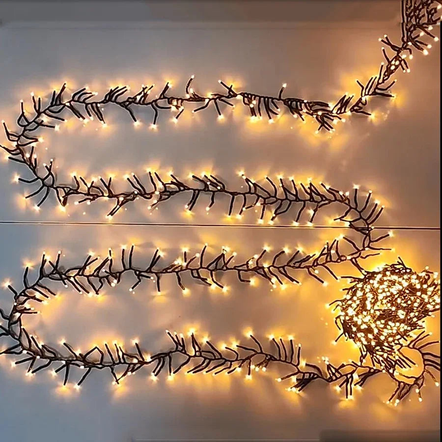 LumiBurst Cluster LED String Lights – Waterproof Firework-Style Christmas Lights | Indoor & Outdoor Decorative Lighting