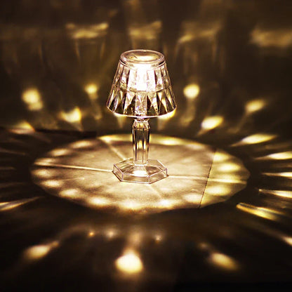 Crystal LED Accent Table Lamp – Colour Changing Touch Night Light | Decorative Bedside Lamp | Elegant Mood Lighting