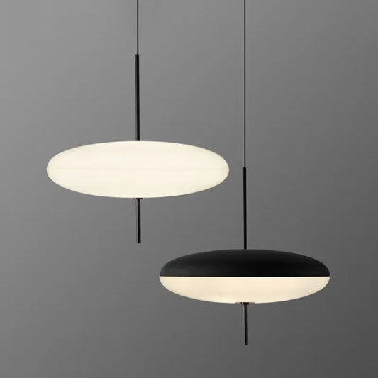 Modern UFO Pendant Light – Minimalist LED Hanging Lamp in Black or White for Living Rooms, Bedrooms, Restaurants & Offices